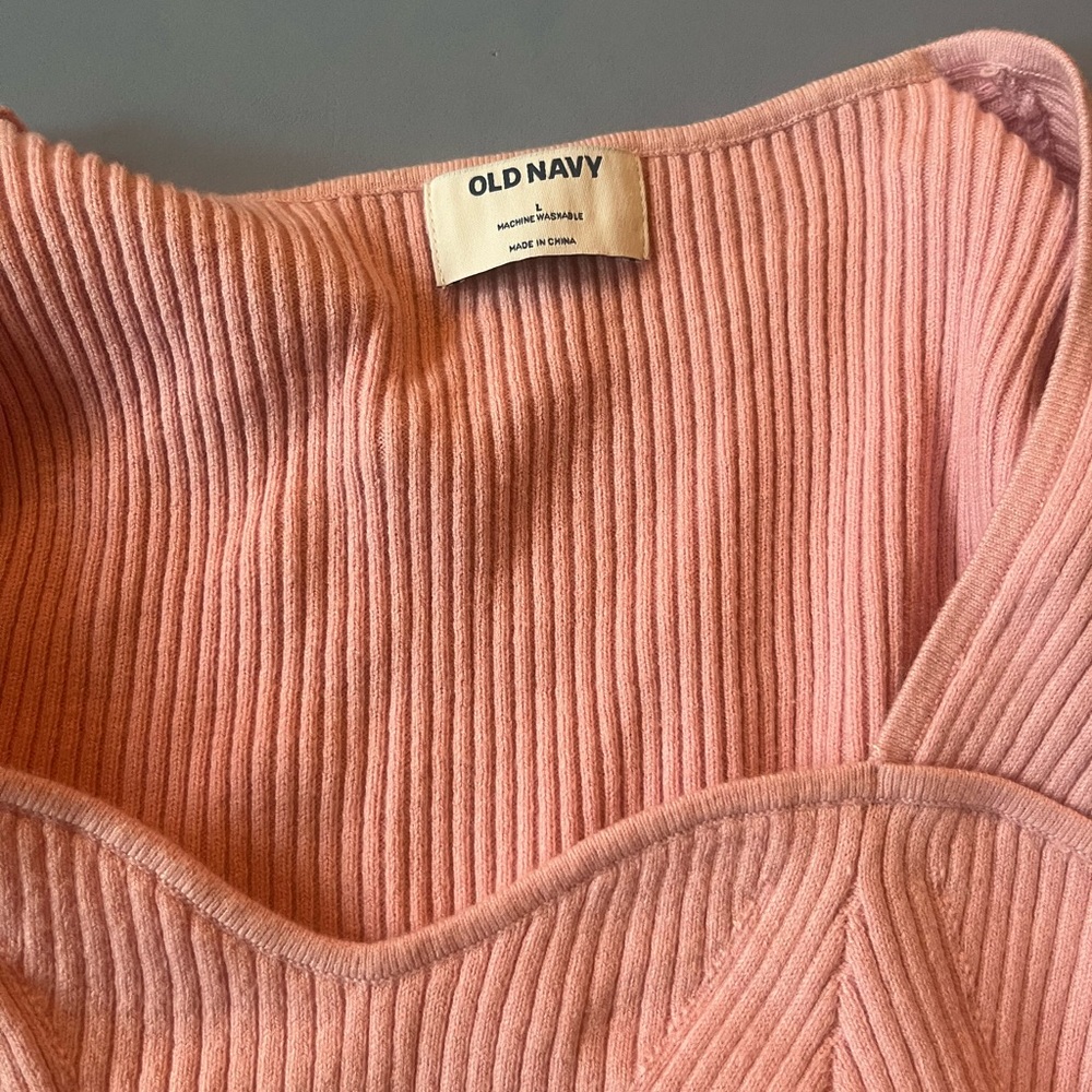Pink Ribbed Long Sleeve Top - Picture 2 of 5